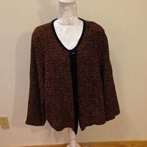 Midnight Velvet Brown and Black Sweater